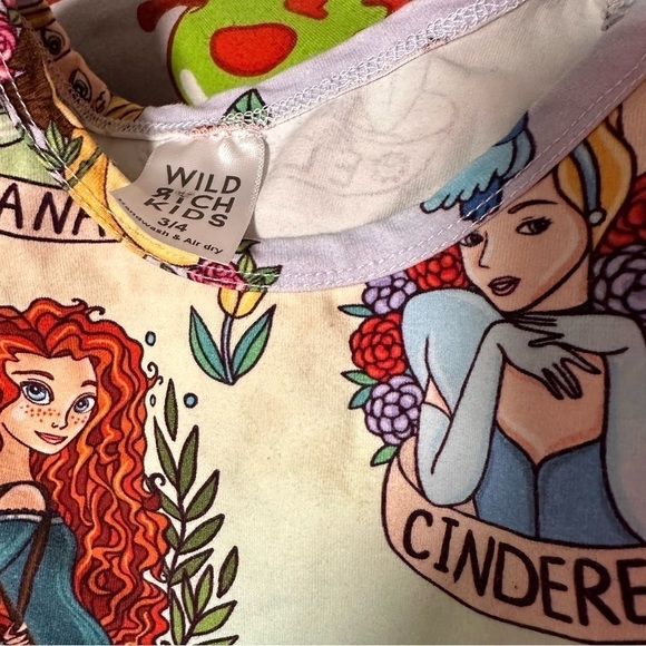 Wild Rich Kids Disney Princess Bodysuit Size 3 4 FLAW - Picture 4 of 4